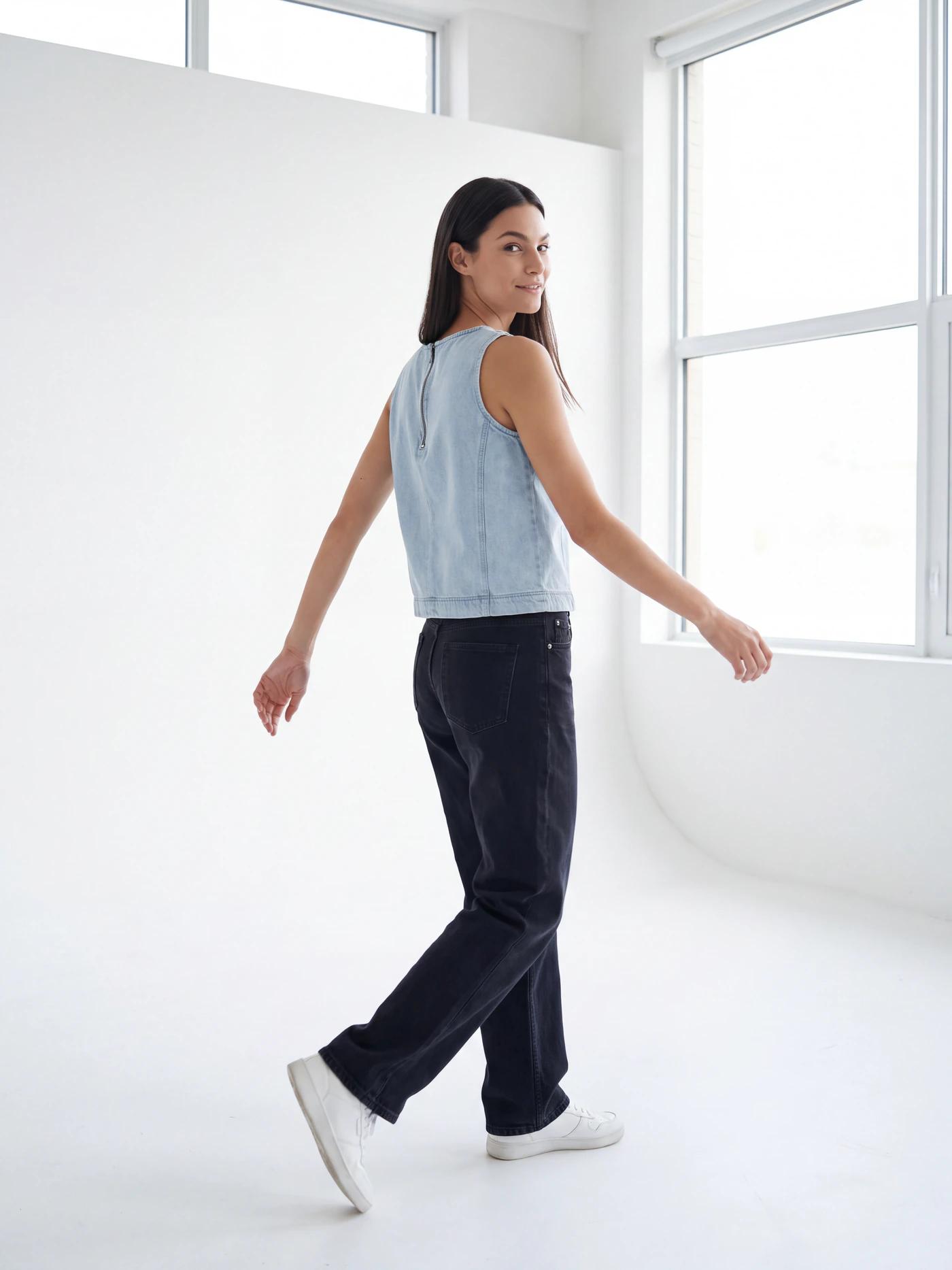 AI photoshoot result: the same garment on a model, generated by Nokkh